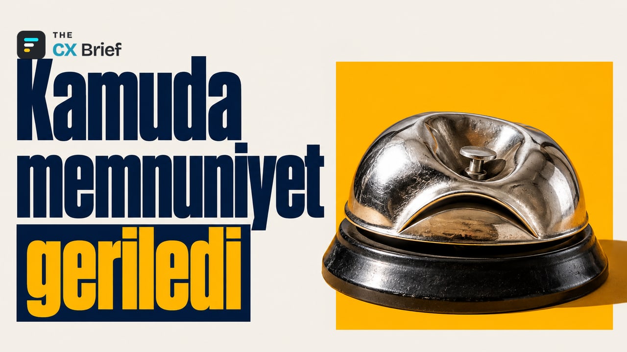 Kamuda memnuniyet geriledi — ABD'de federal kamu hizmetlerinden memnuniyet dört yıllık yükselişten sonra düştü. Bir hizmet zilinin kubbesi, üzgün bir ağız biçiminde içeri çökmüş.