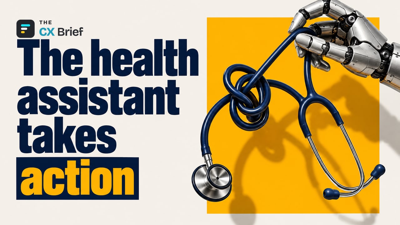 The health assistant takes action — Amazon's New AI Health Assistant: 4 Key Features That Are Fundamentally Changing the Patient Experience. A robotic hand untangles a complicated knot in a stethoscope's tubing.