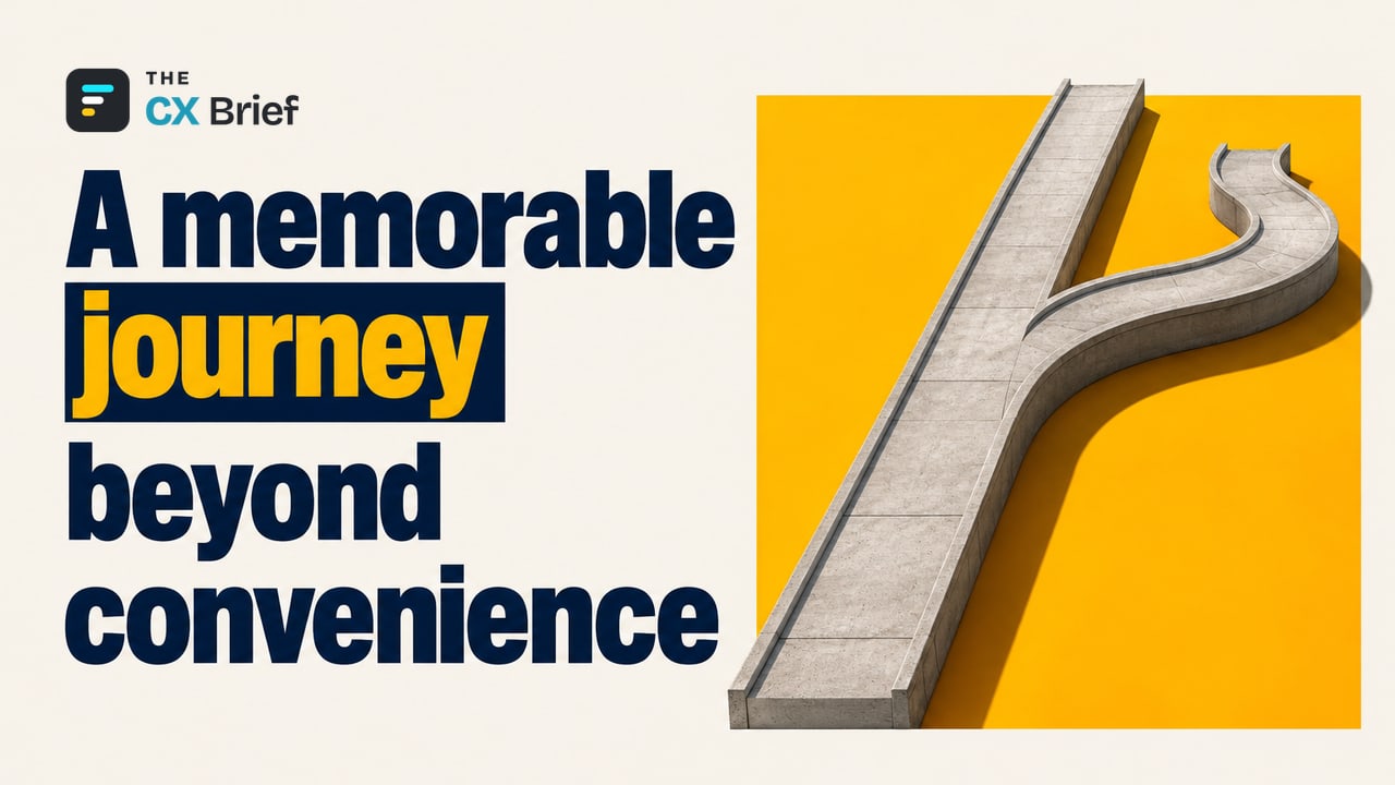 A memorable journey beyond convenience — ChangeUp: Top stores give customers more reasons to return than convenience alone. A single, perfectly straight walkway that curves off onto another path halfway along.