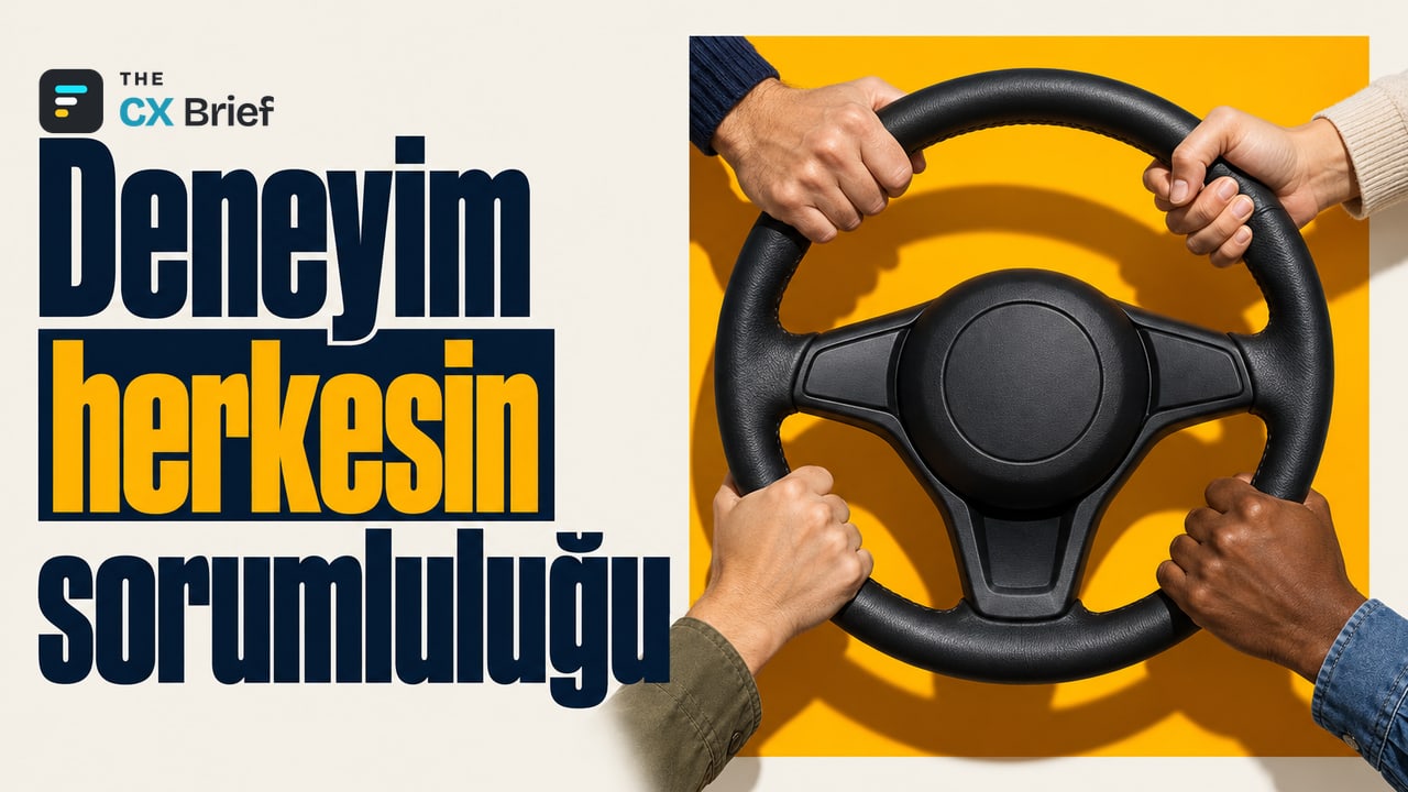 Deneyim herkesin sorumluluğu — Forrester, 2026 Total Experience ödülünü alan Home Depot ve CareFirst'ten altı liderlik dersi çıkardı. Tek bir büyük direksiyonu farklı yönlerden uzanan sıradan insan elleri birlikte tutuyor.