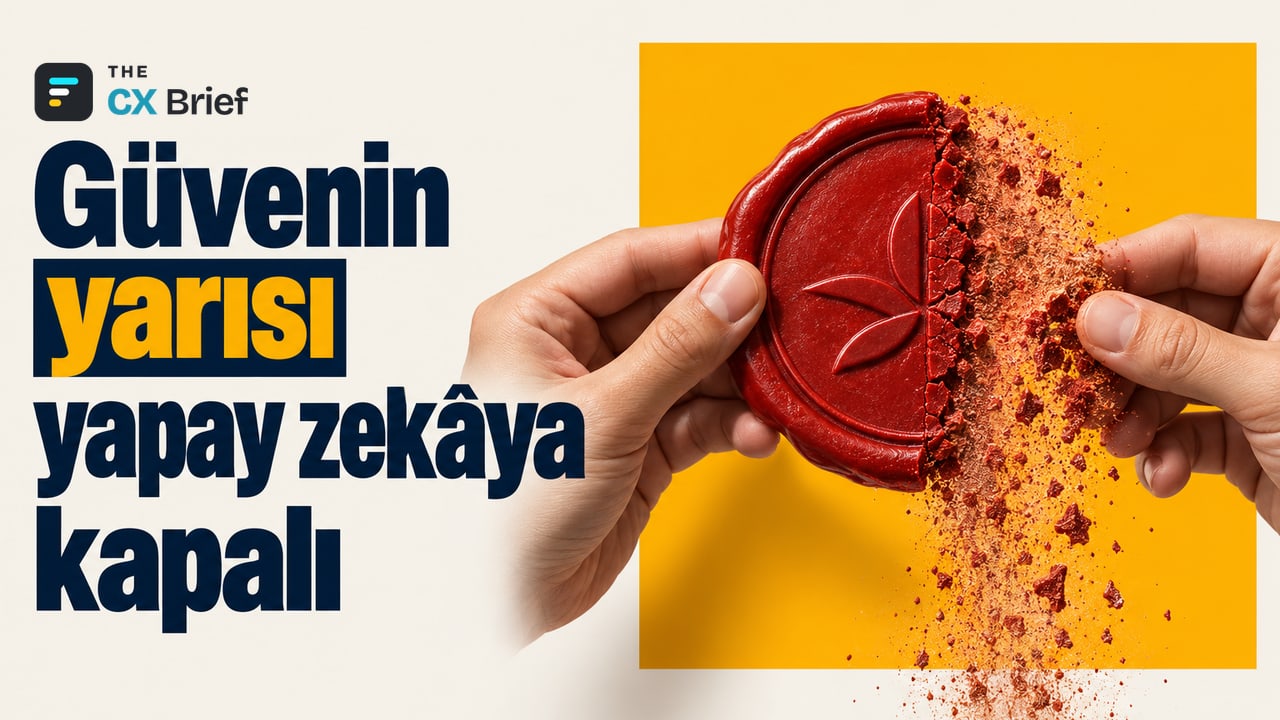 Güvenin yarısı yapay zekâya kapalı — Forrester: Yapay zekâ ajanını baştan engelleyen değil, yetkili ajanı kötü niyetliden ayırmayı öğrenen banka kazanacak. İki elin arasında tutulan bir mühür; mührün bir yarısı sağlam, diğer yarısı ise kum gibi dağılıyor.