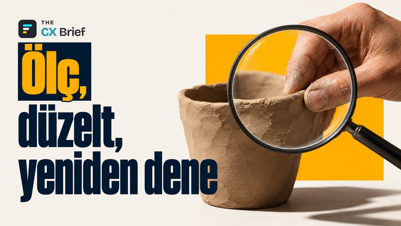 Ölç, düzelt, yeniden dene — Hayat Kimya ürün, ambalaj ve reklamlarını tüketicinin tepkisini ölçen modeli, kendi laboratuvarında test ediyor. Büyüteç altında incelenen yumuşak kil fincanın eğri ağzını bir el henüz şekillendirilebilirken düzeltiyor.