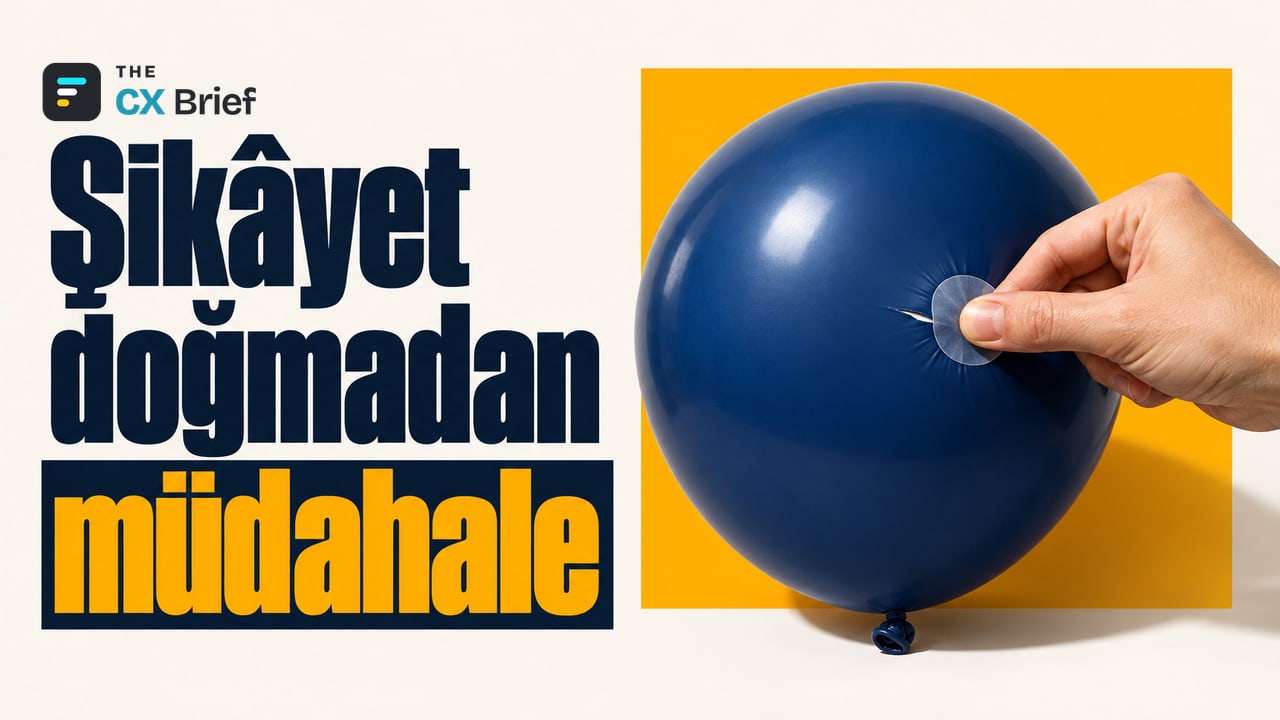 Şikâyet doğmadan müdahale — İspanyol sigortacı Santalucía olası şikâyetlerin %70'inin önüne geçiyor. Bir el, şişkin bir balondaki küçük yarığı balon patlamadan yamalıyor.