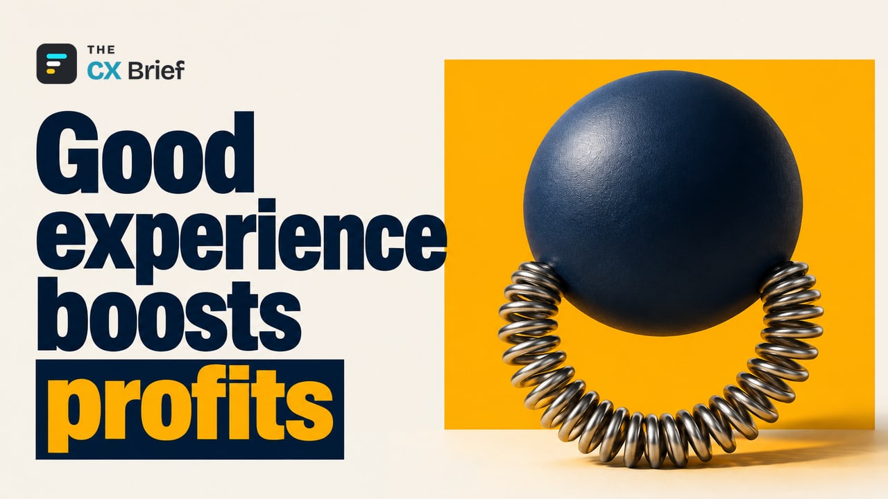Good experience boosts profits — Macy's Simple Secret: A 10-Point NPS Gain, a Billion-Dollar Result. A smile-shaped spring lifts the heavy load resting on top of it.