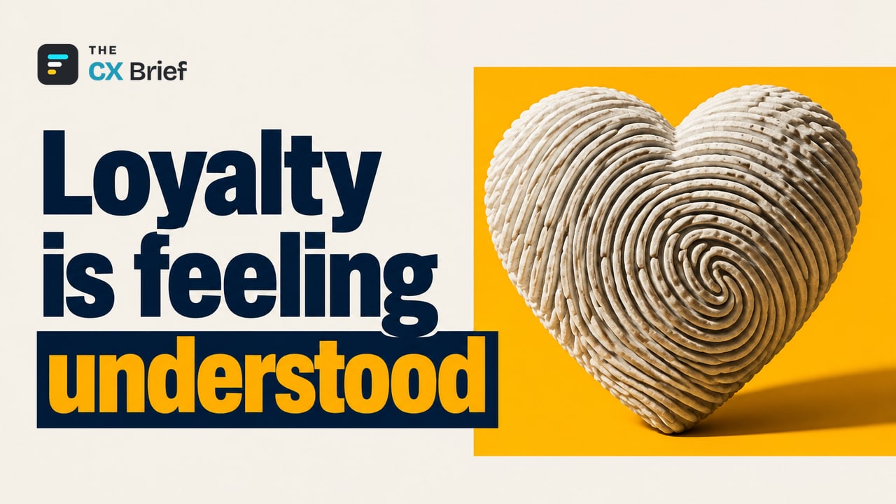 Loyalty is feeling understood — USA Today - The Best Loyalty Programs of 2026. The surface of a single heart sculpture is formed by fingerprint ridges representing individuality.